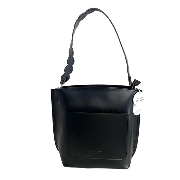Melie Bianco Black Cecilia Saddle Large Tote Bag - Picture 3 of 14
